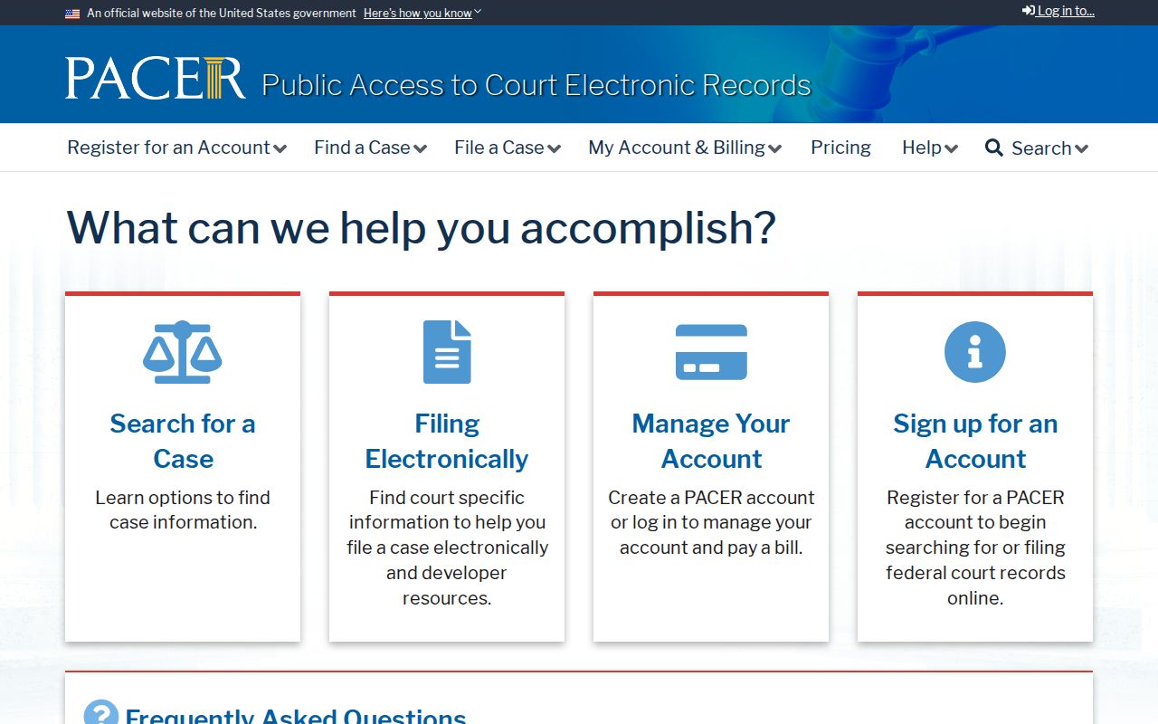 PACER search for federal criminal court cases affecting Fayette County